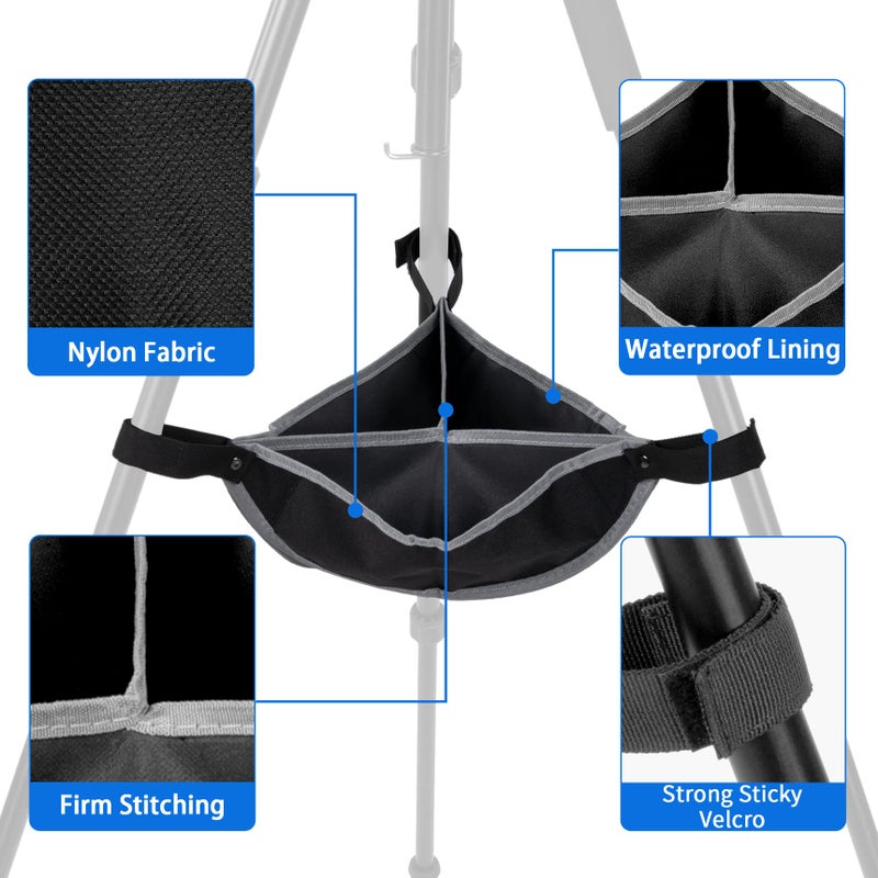 Selens Universal Tripod Weight Stone Bag Portable Outdoor Heavy Duty Sandbag Butler Pouch to Light Stand Legs Grey - Image 2